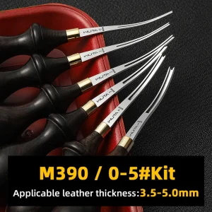 WUTA Leather Edge Beveler M390 Die Steel Ebony Handle  6Sizes
